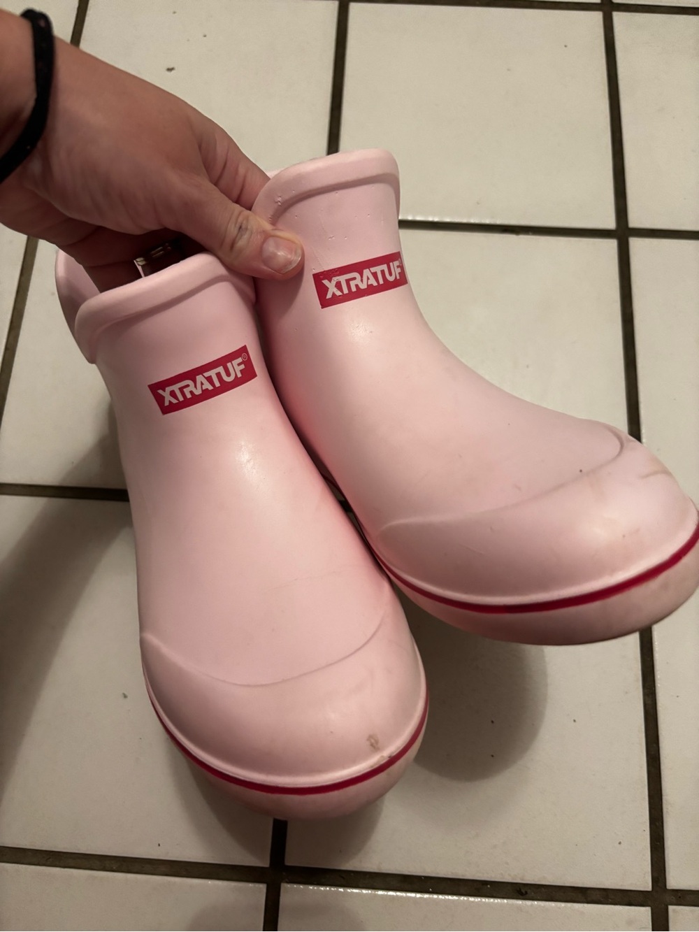 Women’s pink xtratuf boots